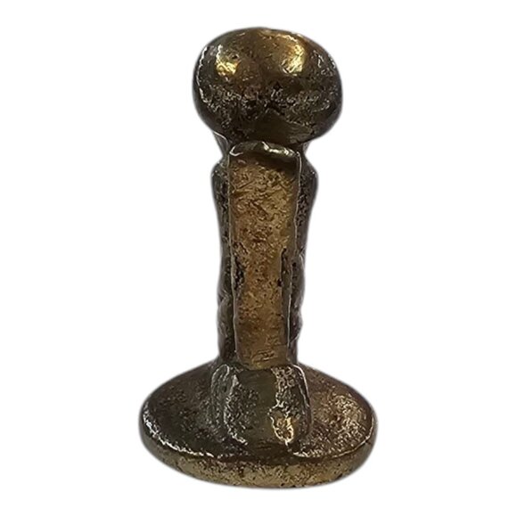 Praying Kneeling Angel Candle Holder 1.5" Miniature Vintage Brass Bronze Solid - Picture 9 of 11